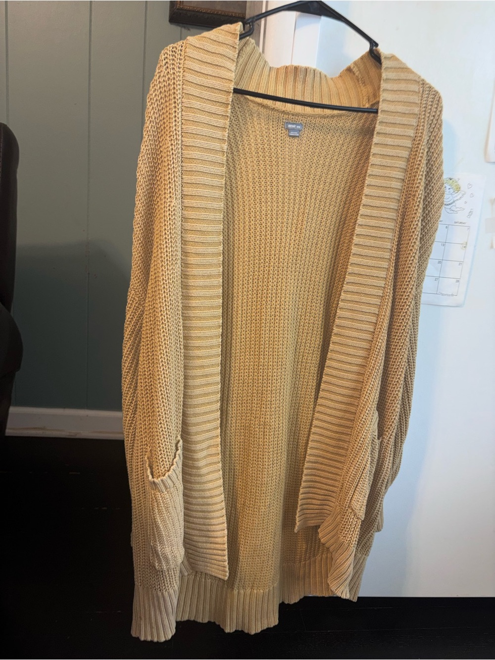 Mustard Open-Front Women's Cardigan Sweater Aerie